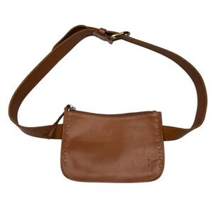 Frye Brown Leather Waist Belt Bag Purse XL Fanny Pack